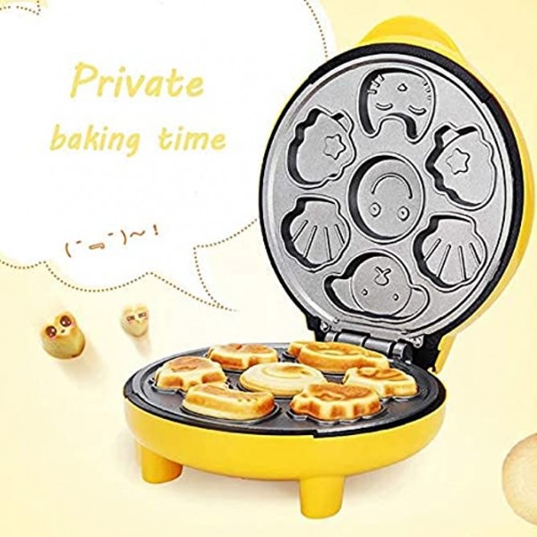 domestique Machine à gâteaux automatiques ménagers Machine de petit-déjeuner portatif Machine de pain de pain double face dessin animé de bande dessinée - B09P1H5QPQT