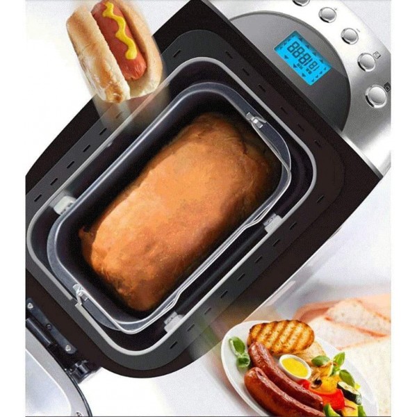 domestique Machine à pain Appareil électrique Accueil Machine à pain automatique Mélangeur de pâte intelligente de grande capacité Toast Multi-Function Petit déjeuner - B09P1HZM8G8