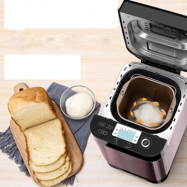 domestique Machine à pain en acier inoxydable 3 tailles de pain 3 couleurs de croûte réglage sans gluten Reserve Gardez un ensemble chaud - B09P1JQ1L9H