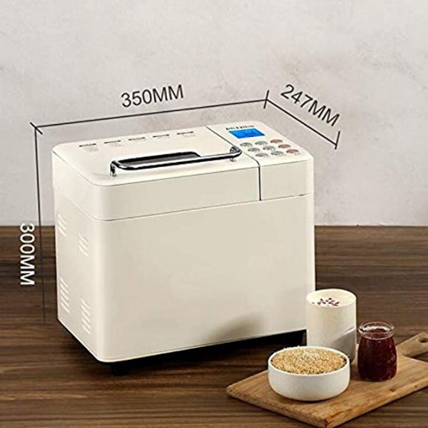 Machine à pain Entièrement automatique Machine à pain avec double tube de cuisson Intelligence menu Fonction de crème glacée Appareils de cuisine - B09MLSC61W5