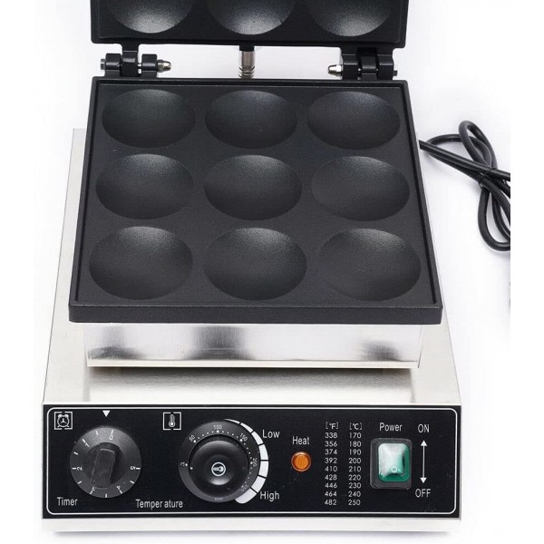 Gaufrier électrique 1750 W avec revêtement anti-adhésif pour gaufres crêpes chignons pancakes pour boulangeries restaurants - B0B11LJRMJB