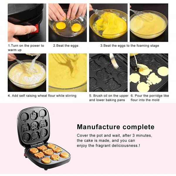 Pwshymi Cake Pop Maker Machine 2 Side Heating Mini Cake Maker Heat Dissipation Suspension Design EU 220V for Kitchen - B09ZP3KZFXV