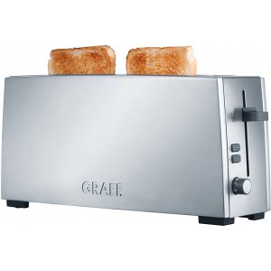 Graef TO90EU Grille-pain à fente large avec grille spéciale viennoisieries argent - B003ID1L9AG