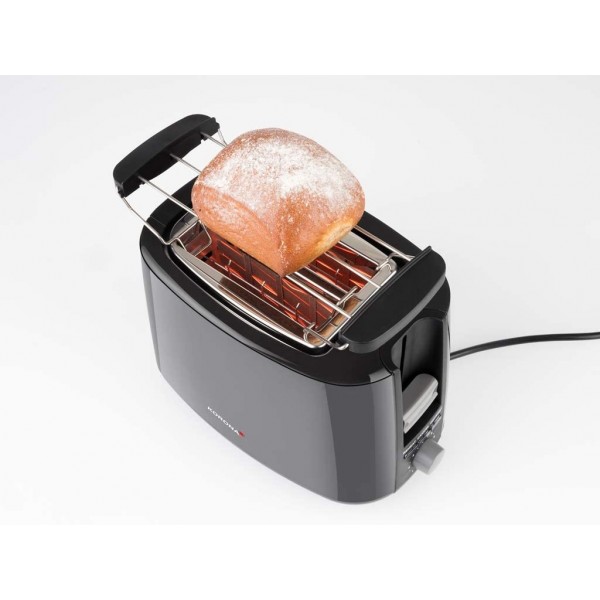 Korona 21130 noir | Grille-pain à 2 tranches avec accessoire pour sandwiches et position de décongélation et de réchauffage | 750 Watt - B07NF4Y61Q5