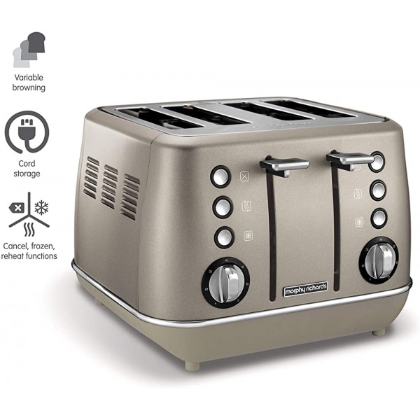 Morphy Richards Evoke Special Edition 4slices 850W Platinum Grille-pain 4 slices s Platinum boutons Rotary China 2 years 850 W - B07GZGPJSD3
