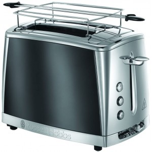 Russell Hobbs Toaster Grille-Pain Cuisson Rapide Contrôle Brunissage Chauffe Viennoiserie Gris 23221-56 Luna - B073YKWZS8C