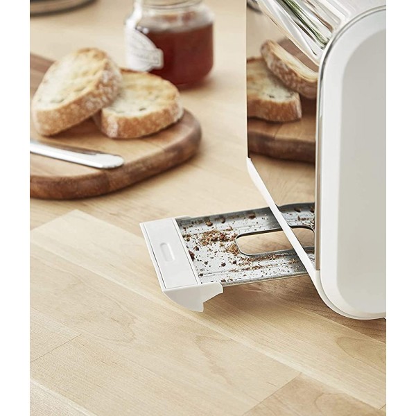 Swan Nordic Set petit-déjeuner bouilloire 1,7 l 3000 W grille-pain à fente large 2 tranches micro-ondes 20 l numérique design moderne effet bois blanc - B08CL2LQJY3